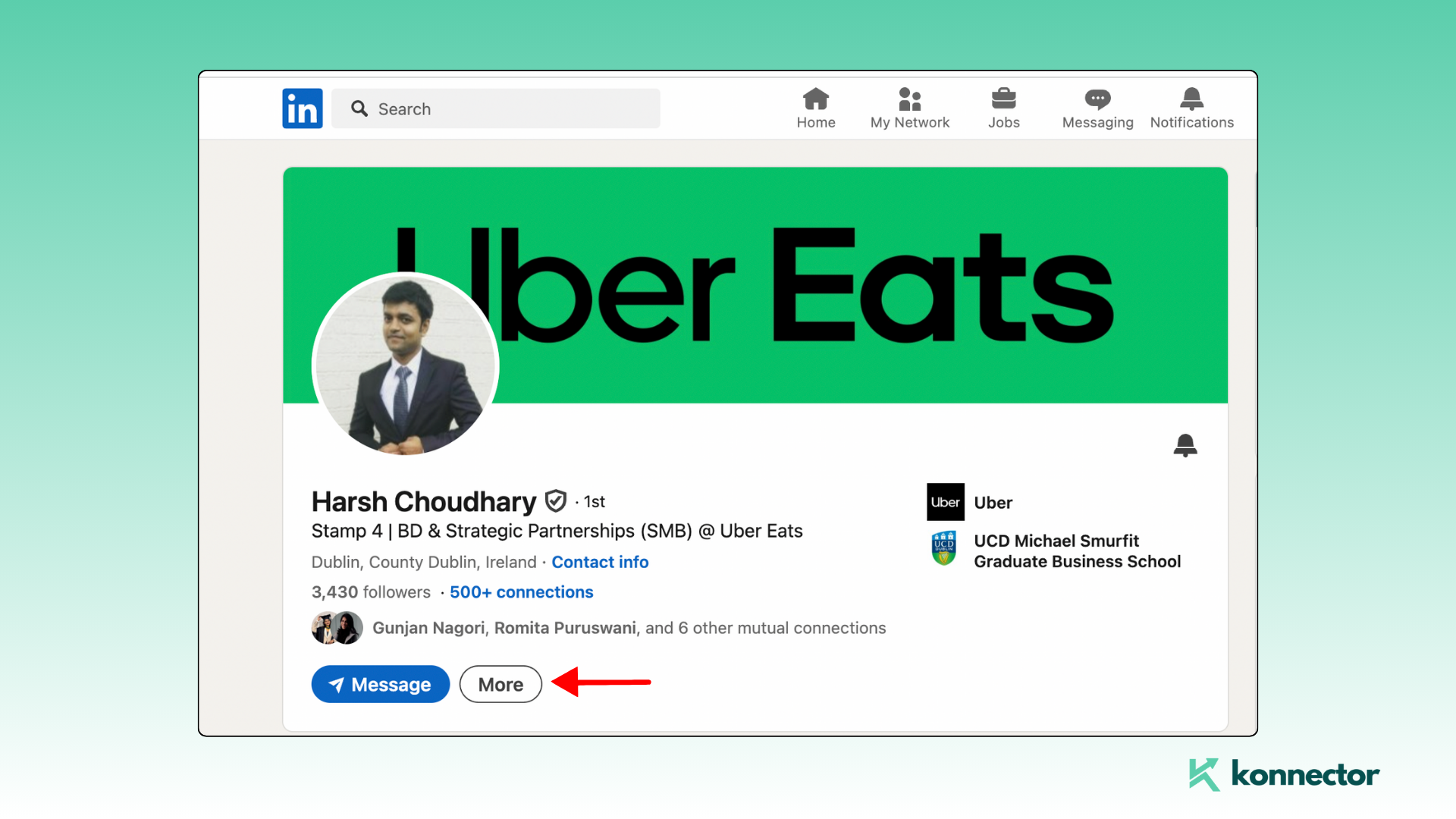 Block someone on LinkedIn