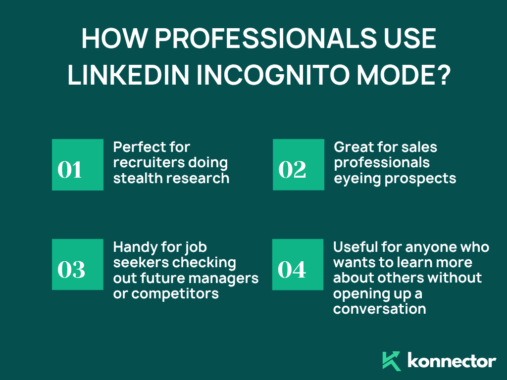 LinkedIn incognito mode