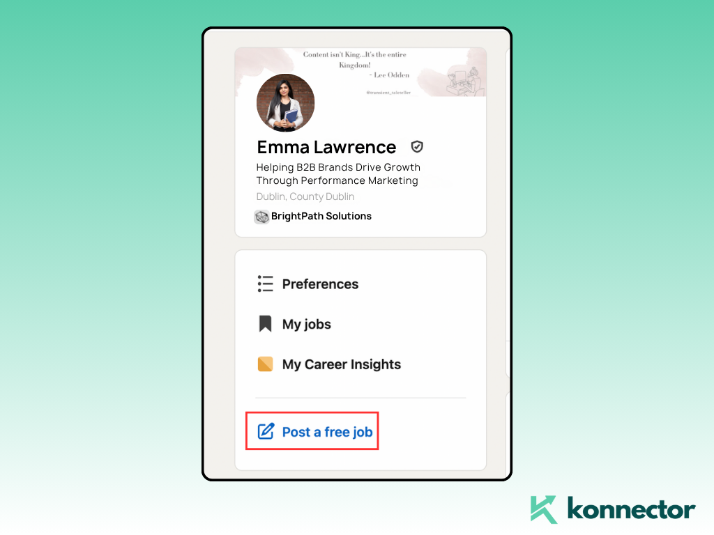 Job on LinkedIn
