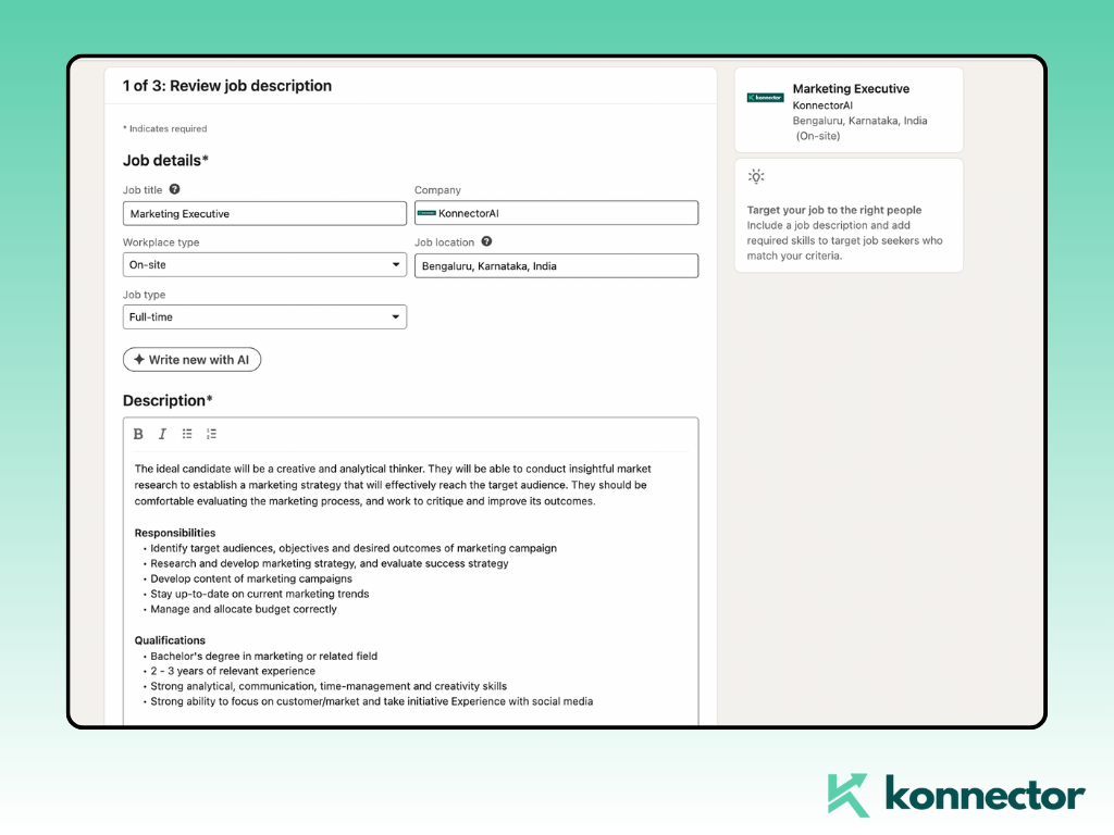 Job on LinkedIn