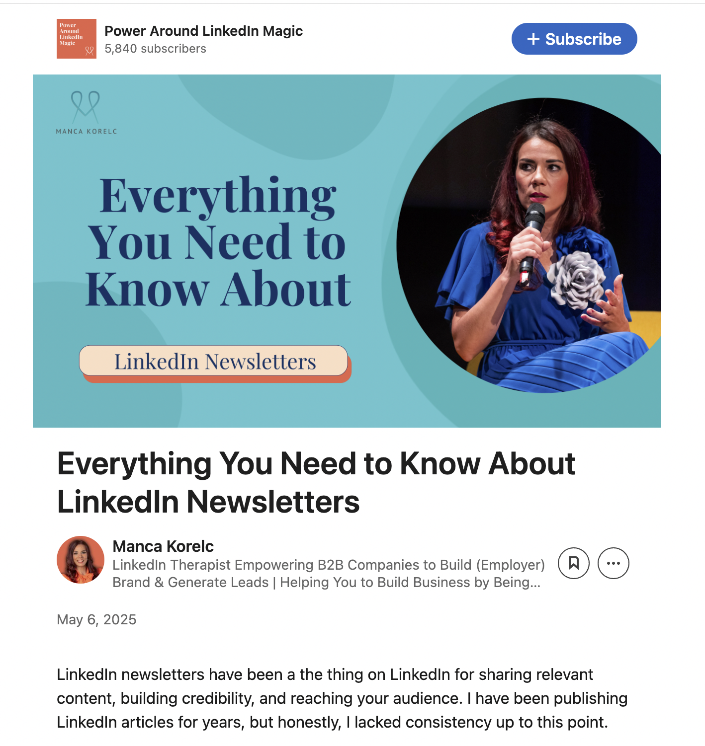 LinkedIn articles