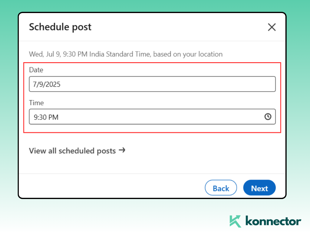 schedule LinkedIn Posts