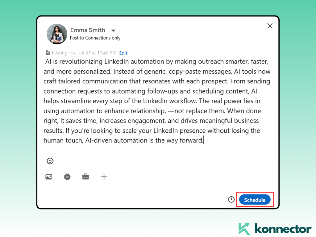 schedule LinkedIn Posts